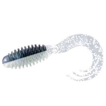 Силікон Big Bite Baits Ring Triple Tip Grub 2" 10pc #Black-n-Silver (2317458)