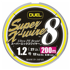 Шнур Duel Super X-Wire 8 200m 5Color Yellow Marking 12kg 0.19mm #1.2 (H3609N-5CR)