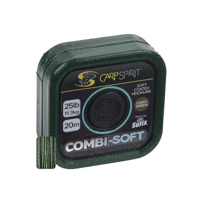 Повідцевий матеріал Carp Spirit Combi Soft Coated Braid Camo Green 20m 9.1kg 20lb #0.16 (ACS640081)
