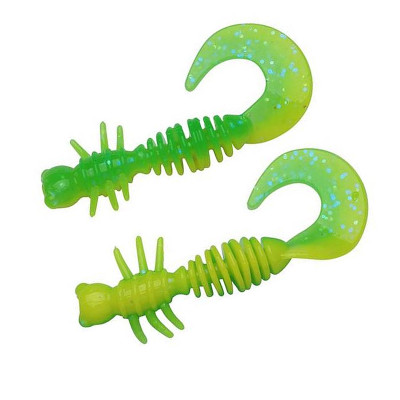 Cилікон Berkley PowerBait Power Curly 40mm 12pcs #Sprng Grn/Snsne Ylw (1621133)