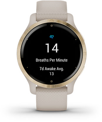Garmin Venu 2s - Дихальні вправи Стеження за диханням